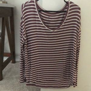American Eagle Soft & Sexy Long Sleeve V Neck T Shirt
